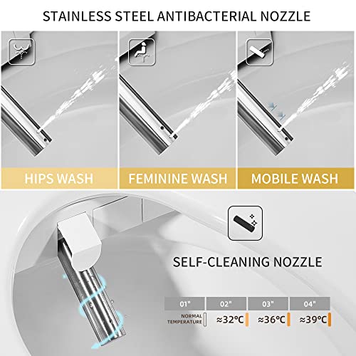 Bejoan Z1 Bidet Toilet Seat Heated Elongated Smart Toilet Seat Electronic Bidet Air Dryer, Instant Unlimited Warm Water, Feminine Wash, Rear And Front Wash, Led Light, Self-Ceaning Nozzle #TOP1