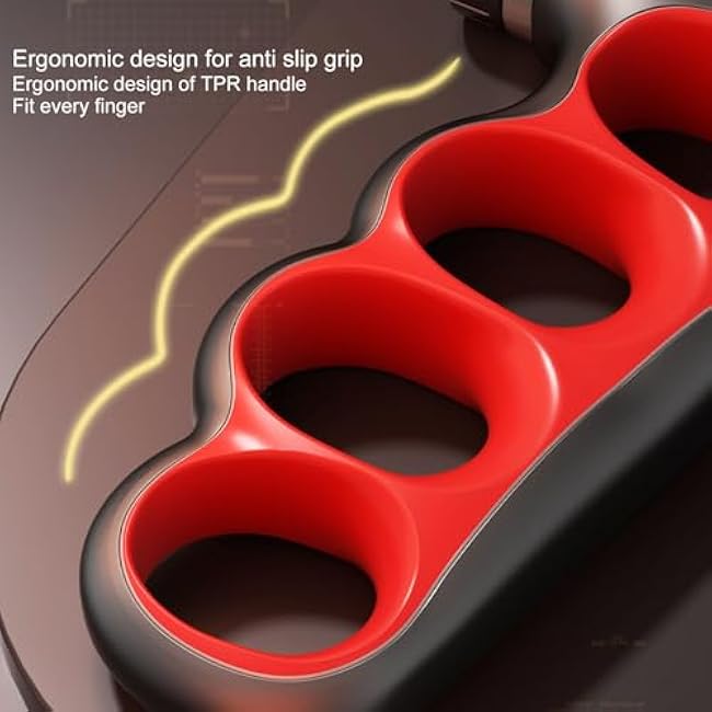 Grip Strengthener, Adjustable 5-100KG Hand Grip Trainer with Digital Counting, Polypropylene & Stainless Steel, Red, Fitness Equipment