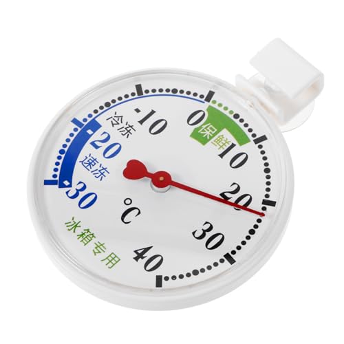 HIAKDOFT Termometro Frigorifero e Congelatore con Display Multifunzionale Registrazione e Ventosa per Installazione Facile Misurazione Temperatura Accurata per Conservazione Sicura
