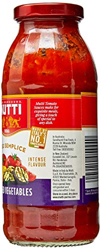 Molho de Tomate com Vegetais Grelhados Vidro Mutti 400g
