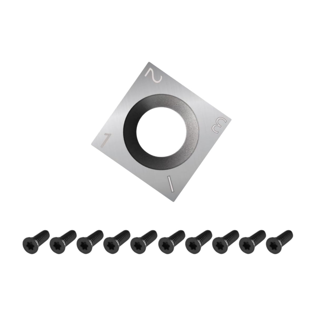 Laxalo One Color 20Pcs/Set Tungsten Carbide Inserts Square 13X13x2.5mm, Replacement Cutter With Screws For Woodworking Planer