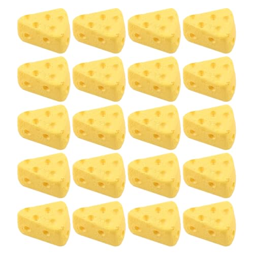 Totority - Totority Simulation Triangle Cheese Model 50Pcs Artificial Simulation Cakes Dessert Models Fake Cheese Props (Yellow) Fashion Design for Party Photography Props, Treat, Bakery Shop Display