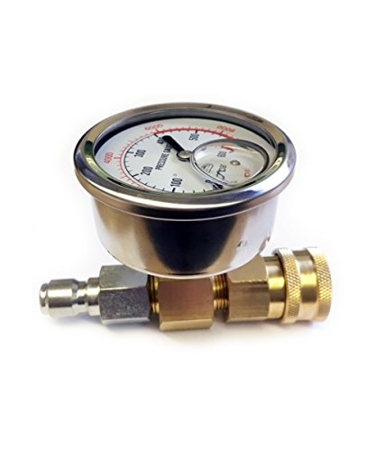 Pressure Gauge Glycerine Filled for Pressure Washer Jet Cleaner 0-600 Bar 8700 PSI Quick Release