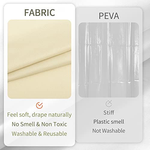 Alyvia Spring Cream Fabric Shower Curtain Liner Waterproof thumb #3