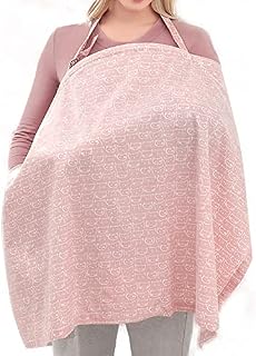 Breastfeeding Cover,Breathable Cotton Nursing Cover with Adjustable Strap,Soft Boned Nursing Cover,Full Coverage Privacy Breastfeeding Cover Up