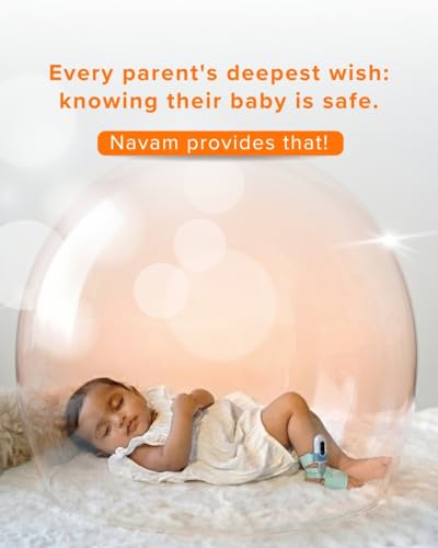 Image of Navam Smart Baby Monitor for 0-2 Years I Bluetooth Wearable Pulse Oximeter with SpO2 Oxygen, Heart Rate.