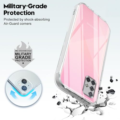Image of Jkobi Back Cover for Samsung Galaxy A71 (Silicone Clear Shockproof Case with Camera Protection | Soft and Flexible | Transparent)