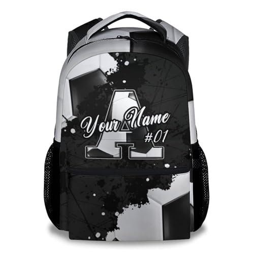 COZYAURA Kids Backpack - Custom Initial Soccer Backpacks