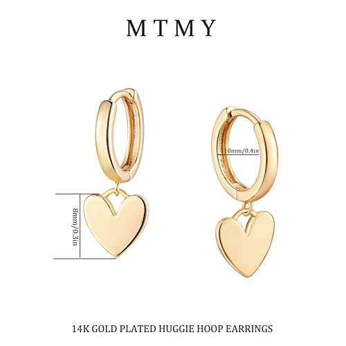 Gold Dainty Dangle Hoop Earrings for Women Small Huggie Hoop with Cubic Zirconia Cute Star Heart Butterfly 14K Gold Plated Earring Minimalist Jewelry2