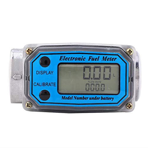 Turbine Digital Oil Fuel Flow Meter,Mini Digital Turbine Flowmeter Diesel Fuel Flow Meter - has modular design, high accuracy, compact size and stable performance-for measure diesel, kerosene,etc (B)