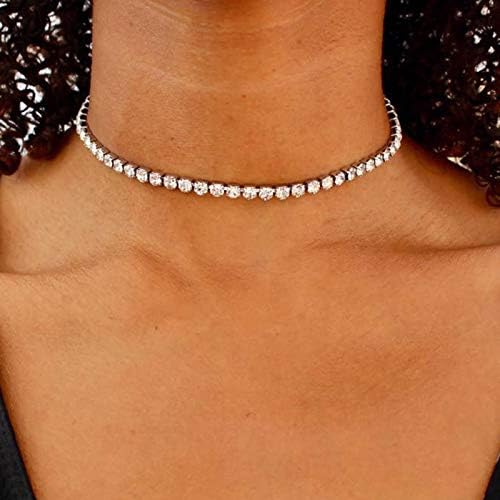 Runmi – Collana girocollo in stile bohémien, con strass, accessori per donne e ragazze