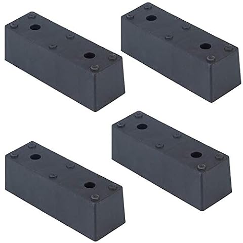 XIAOYUE 5 cm Nogi meblowe w siedmiu kształtach, poduszka wzmacniająca sofa, części zamienne, używane do szafki/sofy/stolika kawowego/łóżka/szafki TV, antypoślizgowa mata podłogowa, czarna, 4 sztuki