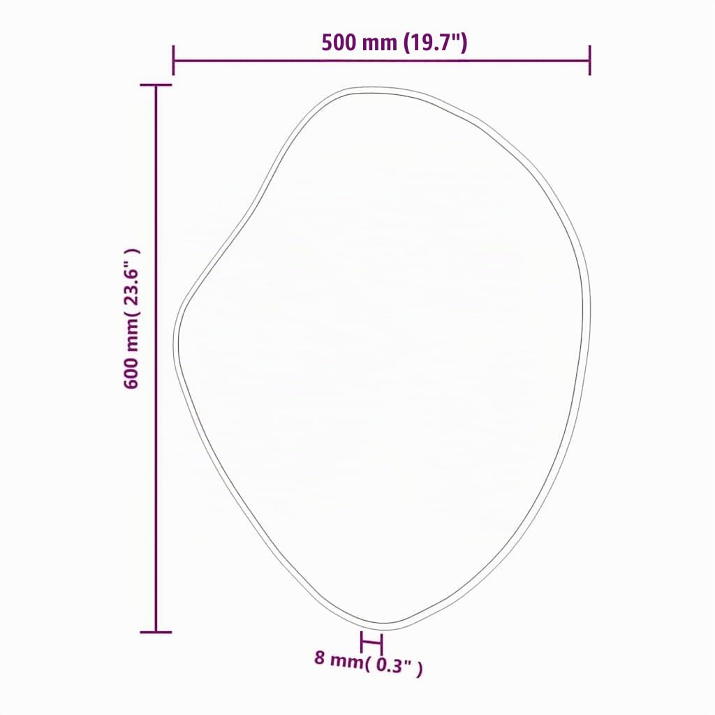 vidaXL Espejo de Pared Plateado 60x50 cm