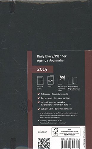 Moleskine Agenda Giornaliera 2015 Nera, Cover
