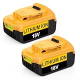 Energup 2 X 18V 5.0Ah Batteria di Ricambio per Dewalt Batteria 18V