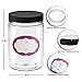 25 Ounce Clear Empty Plastic Jars with Screw-on Lids & Labels - Pack of 3 Large BPA Free Airtight Leak Proof Canisters - Food Grade Refillable Holder – Ideal Containers for Kitchen and Home Storage