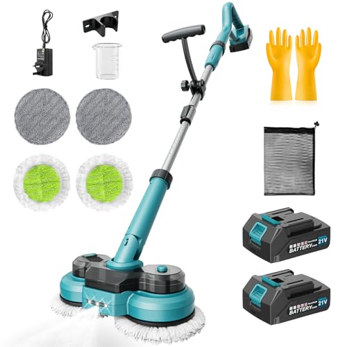 Elektrischer Wischmopp Kabellos mit 2 Batteriens Kabellos...