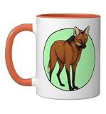 Maned Wolf Ceramic Mug Two-Tone