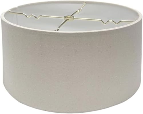 16x16x9 Hardback Tambor poco profundo Pantalla Luz Avena Tela de lino