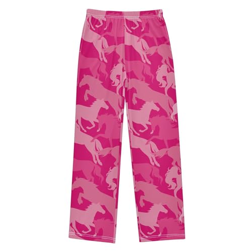 ZZKKO Camo Horses Pink Boys Pants for Kids Jogger Pants with Pockets S-XL