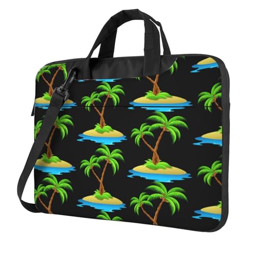 Maletín para ordenador portátil con diseño de palmeras, ideal para tus viajes y el día a día