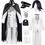 ACEOROWO Kokichi Oma Cosplay Costume Cape Kokichi Cosplay Outfit Full Set Halloween With Hat