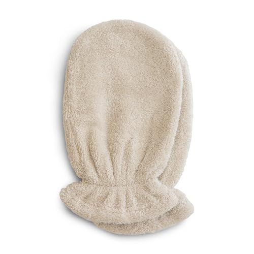 Image of mushie Baby Bath Mitt | Organic Cotton | Pack of 2 (Fog)