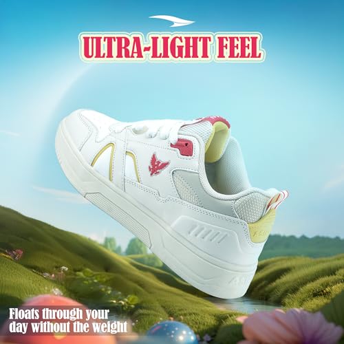 Image of ASIAN Mojo W-02 Women's Premium Sneakers with Soft Memory Foam Cushioning | Low-Top Style Sneakers, Lightweight Comfort, Durable Grip Sole & Casual Style for Girls