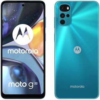 Motorola g22 (6.5" 90Hz Max Vision, Android 12, MediaTek Helio G37 octa core processor, TurboPower, 50MP Quad Camera, 5000 mAH battery, Dual SIM, 64GB), Iceberg Blue