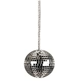  PARTY DISCOUNT Kette Disco-Kugel an silberner Kordel, 4cm, 1 STK.