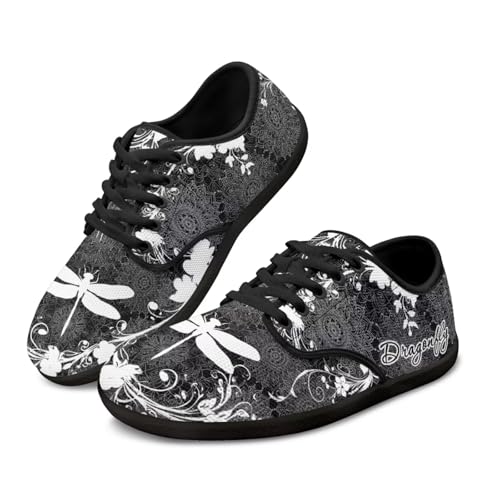 Binienty Mandala Hiking Shoes for Women Men Dragonfly Print Barefoot Shoes Wide Toe Box Non-Slip Quick-Dry Breathable Outdoor Footwear Unisex, Size 9