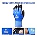 Electrician Insulated Gloves 1000V High Voltage, Waterproof for Palm Rubber Non-Slip Electrical Gloves (Blue, 1Pair-1000V)