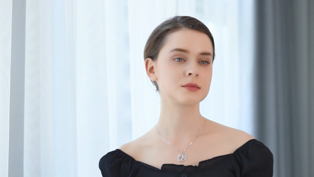 Onefeart 925 sterline d'Argento Collana con Ciondolo per Le Donne