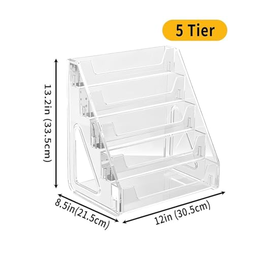 Présentoir cartes de collection acrylique 5 niveaux pour bureau