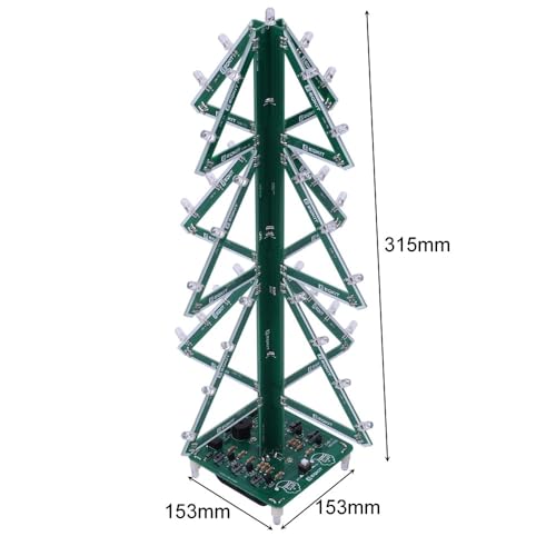 DIY Weihnachten Löt Bausatz, Blinkender Musikalischer Weihnachtsbaum Lötset, Bunte Blinklicht Elektronik Weihnachtsbaum-Lötset für Selber Löten, Löttrainings Dekoration Geschenk