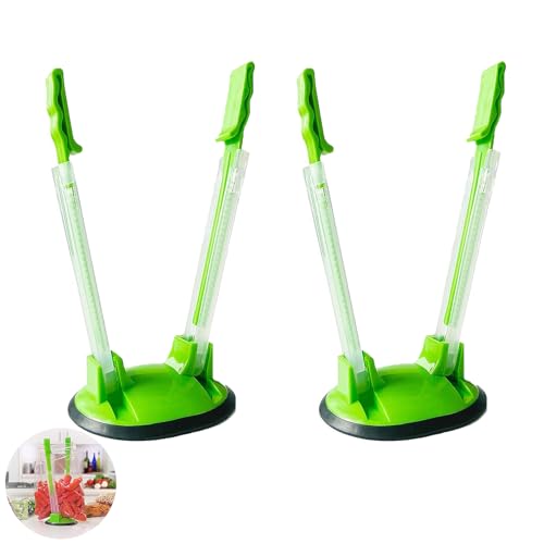 2 PCS Baggy Racks Freezer Bag Holder Stand Bag Holder for Plastic Bags Baggy Rack Holder for Food Prep Bag for Plastic Bags (Green)