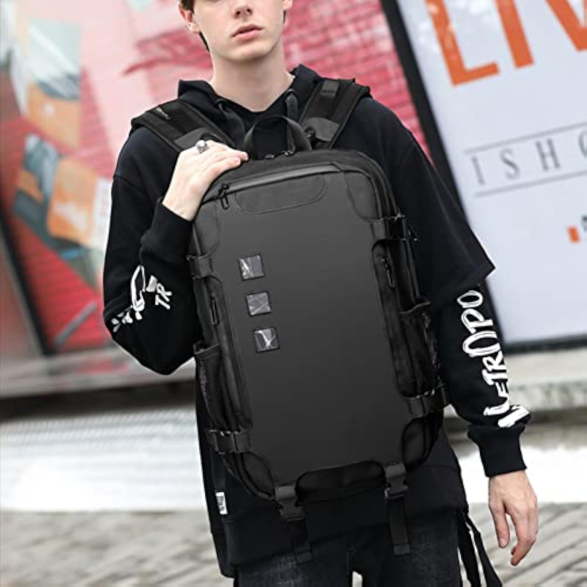 Casual Backpack Large Capacity 16 Inches Computer Pocket USB Cable Port Waterproof