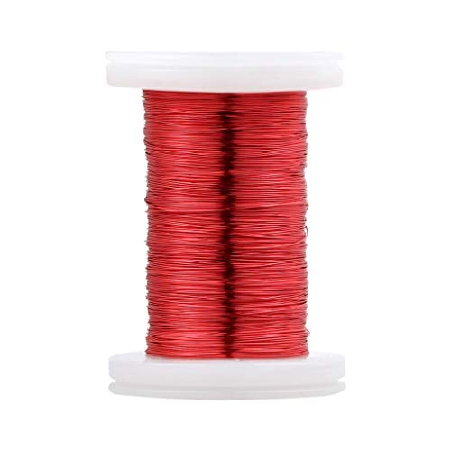 Image of BNTECHGO 32 AWG Magnet Wire - Enameled Copper Wire - Enameled Magnet Winding Wire - 2 oz - 0.0078 inch Diameter 1 Spool Coil Red Temperature Rating 155℃ Widely Used for Transformers Inductors | 32 Gauge Enameled Copper Coil Wire Widely Used For Transformers, Inductors, Speakers, Electromagnets, Educational Experiments
