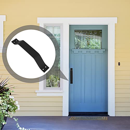 Ultechnovo Garage Door Handle Steel Door Handle Black Carbon Stainless Steel Body Double- Sided Handle Door Kitchen Furniture Closet Drawer Handle Household Door Accessory Barn Door Handles #TOP2
