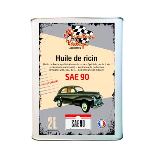 Huile de Ricin pour boîtes et ponts (peugeot, motoculteurs STAUB & autres) 2L