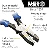 Klein Tools J2138NE Pliers, 8-Inch Side Cutters, High Leverage Lineman's Pliers Cut Copper, Aluminum and other Soft Metals