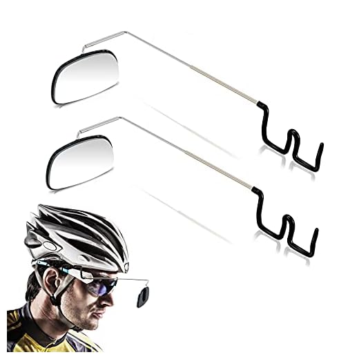 Accmor 2pcs Bike Eyeglass Mirror, 360 Degree Adjustable Bicycle Cycling Rear View Wide Angle Mirror, Riding Accessories