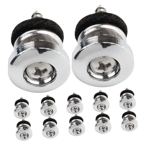 Levemolo Multi-use Guitar Strap Button Pins 12 Pcs Set Anti-slip Guitar Strap Locks for Electric
