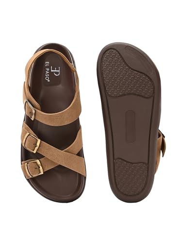 Image of EL PASO Men Faux Leather Ultra Comfortable Casual Slip On Sandals EP55706 P