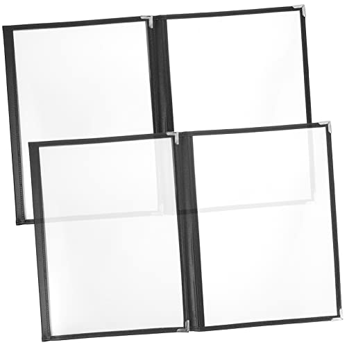 COLLBATH 2pcs Recipe Folder Food Menu Cover Menu Cover Binder Wine List Covers Drink Menu Covers Looseleaf Folder Restaurant Menus Display Clear Binder Binders Personal Planner Folder PVC