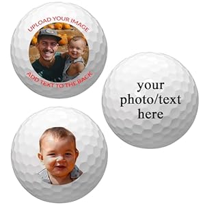 With Love From Julie Custom Golf Balls Personalized Text Funny Golfer Photo Customized for Men Boyfriend Husband Grandpa Retirement Gifts