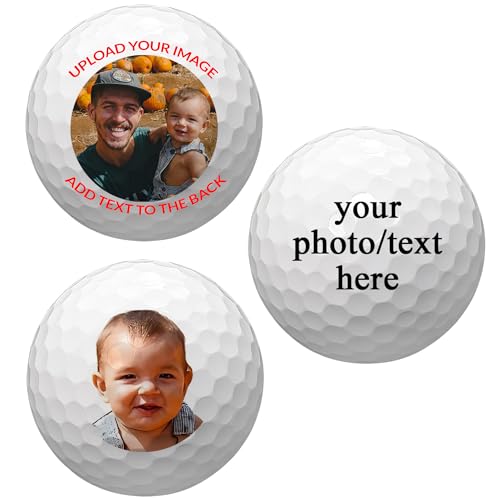 With Love From Julie Custom Golf Balls Personalized Text Funny Golfer Photo Customized for Men Boyfriend Husband Grandpa Retirement Gifts
