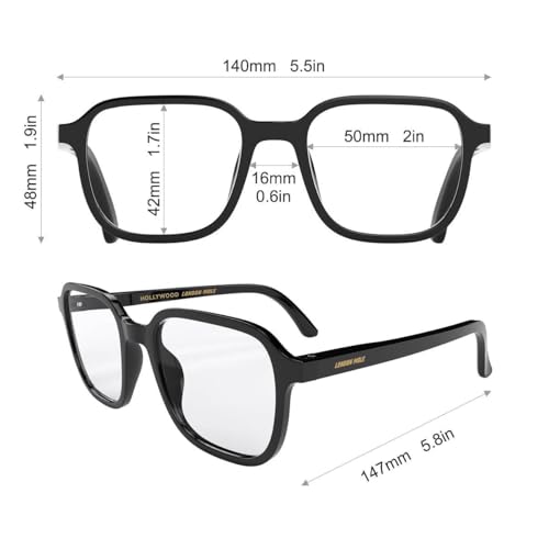 Image of LONDON MOLE Hollywood thin lightweight reading glasses | Sleek square frame | Contemporary minimal style | Men and women