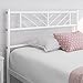 Yaheetech Metallbett 90 x 190 cm Minimalistischer Bettrahmen mit Kopfteil Gästebett mit Lattenrost für Schlafzimmer Gästezimmer 32cm Höhe unter dem Bett Weiß