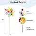 Colorful Reflective Windmill, 24 Pack 7 Leaves Wind Windmills, No Assembly Required, Boys and Girls Toys, Pinwheel for Yard and Garden Lawn Decoration,Bird Scarer Spinners for Garden